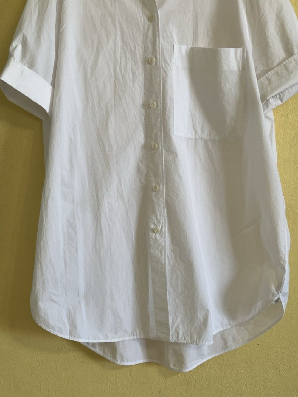 COS Women’s Shirt Dress Minimalist Lagenlook White Cotton Relaxed Size 12 Summer - Picture 5 of 13